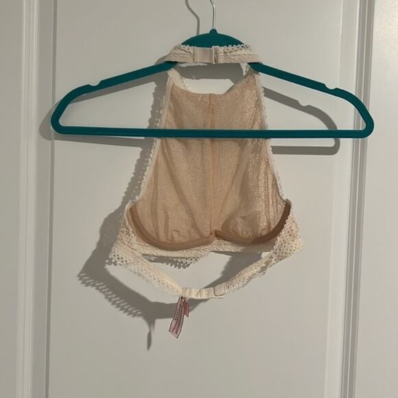 Victoria's Secret White Beige Lace High Neck Choker Bralette Size xSmall‎ - Picture 5 of 5